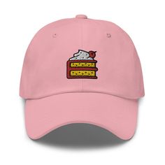 "StitchinSmiles embroidered hat - the perfect accessory to add a pop of color and a smile to any outfit! Our premium dad hats are made from the softest 100% cotton twill fabric, you'll forget you're even wearing a hat. With the adjustable strap and antique buckle, you'll get the perfect fit every time - no matter your head size. Plus, the unstructured 6 panel design and low profile make the embroidered hats the perfect accessory for those casual days spent lounging with friends, with outdoor activities or playing sports. At StitchinSmiles, happiness is guaranteed with every purchase! Choose from our variety of original, fun and unique embroidery designs, customize your dad cap by selecting from a range of colors, and you will love your new hat! So, go ahead, add a smile to your day and tur Cute Hats With Embroidered Logo And Curved Brim, Cute Cotton Hats For Birthday, Cute Cotton Birthday Hats, Fun Baseball Cap With Embroidered Logo, Fun Embroidered Logo Baseball Cap, Fun Cap With Embroidered Logo, Fun Embroidered Logo Cap, Pink Embroidered Snapback Baseball Cap, Cute Pink Embroidered Hat