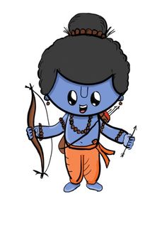 a cartoon character holding a bow and arrow