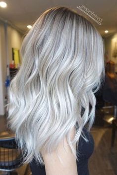 Ashy Hair, Balayage Blond, Silver Blonde, Ash Blonde Hair, Icy Blonde