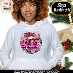 Pink Merry Christmas T-Shirt Christmas T-Shirts Holiday   T-Shirt Holiday Shirt African American Christmas Shirt  UNISEX SHIRTS ARE FOR BOTH MEN AND WOMEN THEREFORE THEY RUN BIG FOR WOMEN Material: All White Shirts are 100% Polyester Cotton Feel Sublimated Print Color Shirts are Cotton and Screen Print Shirt Material: Cotton/Polyester Sizes are Unisex: Please check size chart on listing ------How to order------ 1.Select the size and color then add personalization if needed 2. Add to cart 3. Go b Pink Merry Christmas, African American Christmas, American Christmas, Christmas T Shirts, Screen Printing Shirts, Holiday Shirt, You Want Me, Christmas T Shirt, Holiday Shirts