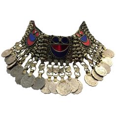 Ethnic coin bib necklace with tinted mirror tile inlay. Closure is chain and hook. Back is covered in back for smooth comfort. Size is variable. Tile Inlay, Hippie Accessories, Mirror Tile, Necklaces Black, Tinted Mirror, Unique Fashion Jewelry, Necklaces Chain, Hook Necklace, Jewelry Mirror