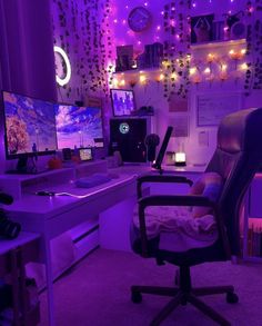 Best Gaming Room Poster Ideas E Girl Room, Hunter Room, Dream Setup, Room Gaming, Summer Room, Neon Bedroom