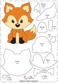 the cut out paper fox is ready to be used as a craft project for kids