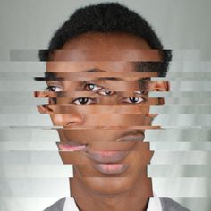 a man is looking through the lines on his face