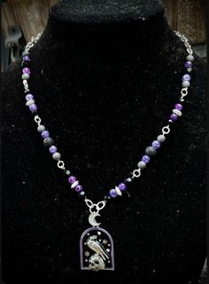 I handcrafted a crow and moon necklace. It is made with stone and glass beads. It is adjustable and I can make it longer if needed. Thank you! Crow Bead Necklace, A Crow, Moon Pendant Necklace, Knoxville Tn, Moon Pendant, Moon Necklace, Pendant Necklaces, Necklace Etsy, Jewelry Necklace Pendant