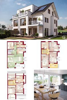 two story house with floor plans and pictures