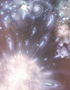 an artist's rendering of a star cluster in outer space