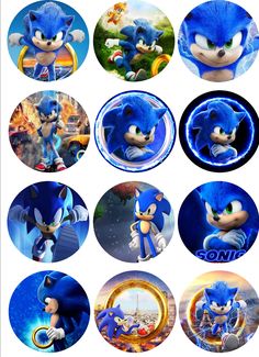 sonic the hedgehog edible cupcake toppers