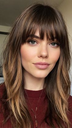 Chic volume hairstyles medium mid length bangs for Wavy Layers Mid Length Haircut With Layers, Mid Length Wavy Hair, Medium Length Hairdos, Midlength Haircuts, Shag Hairstyles, Volume Hair, Layered Haircuts, Natural Hair Color, Damaged Hair