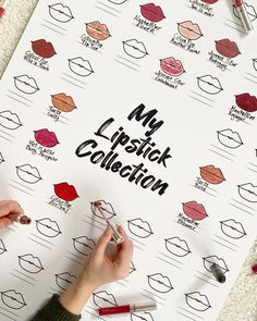 #swatchchart #makeupswatch #swatches #lipstick #makeup #lipstickcollection Makeup Business Names, Makeup Packaging, Makeup Business, Bold Lipstick, Beautiful Lipstick