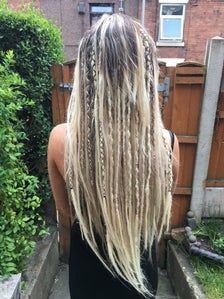 10x Natural Mixed Ombre Single Ended Handmade Synthetic | Etsy Partial Dreads, Hair Dreads, Single Ended Dreads, Dreadlocks Girl, Blonde Dreadlocks, Blonde Dreads, Viking Hair, Hippie Hair, Synthetic Dreadlocks