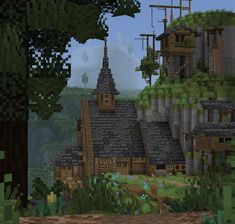 Twitter Minecraft Medieval, Minecraft Plans, Minecraft Inspo, The Cliff, Minecraft Architecture, Minecraft Buildings, Minecraft Houses, Minecraft, Architecture