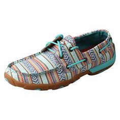 Twisted X Women's Multi Colored Turquoise Driving Moc Saddle Shop, Traditional Boats, Western Shoes, Twisted X Boots, Cotton Pajamas Women, Olive Jacket, Womens Boat Shoes, Leather Craftsmen, Casual Footwear