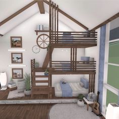 House Layout Modern, Bloxburg House Ideas Interior, Bunk Bed Bedroom, Bloxburg Victorian House, House Ideas Interior, Modern Mansion Interior, Triple Bunk Bed, Interior Simple