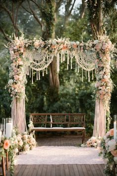 Macrame Magic: Enchanting Wedding Arch Ideas for an Unforgettable Ceremony Diy Boho Wedding Arch, Wedding Altar Ideas Indoor, Ethereal Wedding Backdrop, Whimsical Wedding Arch, Victorian Wedding Arch, Wedding Arch Ideas Indoor, Arch Decor Ideas, Macrame Arbor Wedding