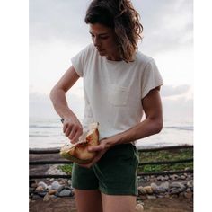 Mollusk Surf, Play All Day, Corduroy Shorts, Surf Shop, Pocket Tee, Forest Green, Environmentally Friendly, Womens Tees, Cute Outfits