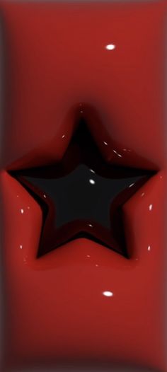 an abstract red and black background with a star shaped object in it's center