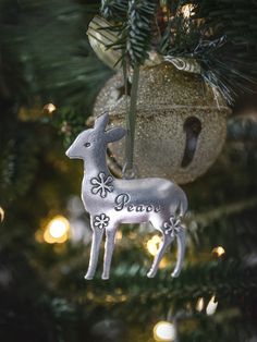 Beehive Handmade Peace Deer Ornament Weston Table Christmas Tree Collection, Deer Ornament, Modern Life, Bee Hive, Tree Ornament, Yule, Hostess Gifts, Tree Ornaments, The Holiday