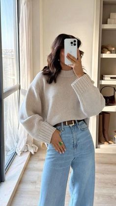 Informal Fall outfits for ladies 2024 |MUSE- #Casual #Fall #Muse #Outfits #Women Check more at https://howcandothis.com/womenstyle/informal-fall-outfits-for-ladies-2024-muse/ Cozy Outfit Inspiration, Fall Weather Outfits Aesthetic, H&m Autumn Outfits, Office Casual Outfit Jeans, Fall Wfh Outfits, Business Casual Outfits Sweater, Jacie Marie Smith, Business Casual Aesthetic Outfits, Fall Ootd 2024