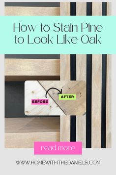 how to stain pine wood like oak