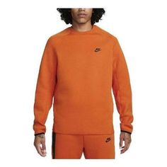 Nike Sportswear Tech Fleece Crewneck Sweatshirt 'Orange' FB7916-893 Nike Sportswear Tech Fleece, Tech Fleece, Nike Sportswear, Crewneck Sweatshirt, Crew Neck Sweatshirt, Crew Neck, Nike, Orange, Sweatshirts