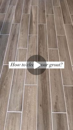 a tile floor that has the words how to clean your grout? on it