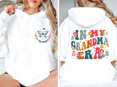 Key Features:In My Grandma Era Sweatshirt, Grandma Sweatshirt, Grandma Birthday Gift, Gift For Grandma,Grandma Era Sweatshirt,Grandma Crewneck Sweatshirt | HOW TO ORDER? || It's easy to place an order! Please check the theme, color, and size of all images in this listing. - From the drop-down menus, choose the size and color. - For personalization, fill in the blank box with your design color. Please look at the photos in this listing to see what colors are available. (Example: Design Color Whit White Sweatshirt With Name Print For Birthday, White Sweatshirt For Mother's Day, White Letter Print Sweatshirt For Birthday, White Letter Print Sweatshirt For Gift, White Letter Print Sweatshirt As Gift, Grandma Crewneck, Grandma Era, Grandma Birthday Gift, Grandma Sweatshirt