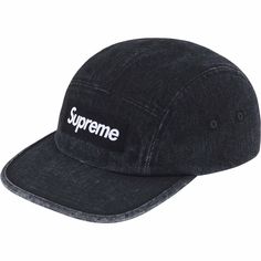 In hand, ships free! All cotton denim Supreme camp cap. Supreme Wool Hat, Camp Hat, Box Logo, Accessories Hats, Shoe Accessories, Mens Accessories, Gift Card, Camping, Ships