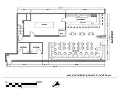 the floor plan for an interior restaurant