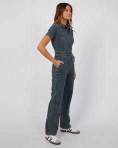 The Letty Denim Boilersuit is going to be your new fave denim addition! Featuring zip fastening down the front and pockets, this will be your funkiest outfit yet!   Blue denim wash Cotton Our model wears size 8 Boilersuit Outfit, Denim Boiler Suit, Boiler Suit, Colored Denim, Denim Wash, Capsule Wardrobe, Blue Denim, Musician, One Piece