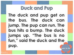 the duck and pup get on the bus, the duck can jump the burp