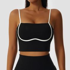 Elluis – Versatile Seamless Breathable Push Up Bralette with Multiple Wearing Options – Elluis Fashion Solid Versatile Fitted Bra, Elegant Fitted Seamless Bra, Fitted Yoga Bra With Spaghetti Straps, Black Stretch Sports Bra With Spaghetti Straps, Black Bra With Medium Bust Support And Spaghetti Straps, Light Support Spaghetti Strap Bra, Crop Pattern, Bra Hacks, Chic Type