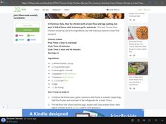 an image of a web page with food on it