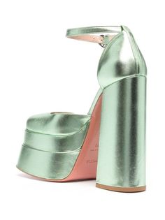 Vivetta metallic-finish Leather Sandals - Farfetch