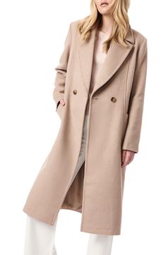 Wrap yourself up in the luxurious warmth of this sweeping wool-blend coat done with a belted waist and easy-moving back vent. 46" length (size Medium) Notched lapels Lined 52% polyester, 37% wool, 5% acrylic, 3% rayon, 3% nylon Dry clean Imported Cream Wool Coat, Belted Wool Coat, Longline Coat, Fashion Goals, Wool Coat Women, Crochet Clothing, Puffer Jacket Women, Waldorf Doll, Style Aesthetic