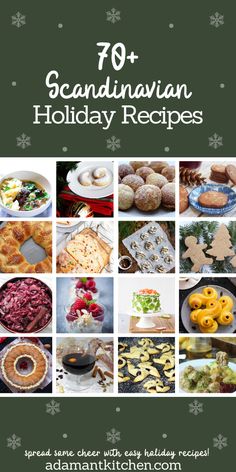 the top ten christmas holiday recipes in this postcard, there is an image of cookies and pies