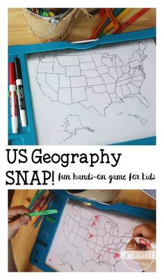 the us map is shown with markers and crayons