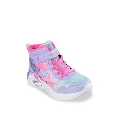 Skechers-Unicorn Dreams Magical Cove Boot - Kids' Add some magic to your little one's look with the Skechers Unicorn Dreams Magical Cove boot. The light-up boot displays ombre and star foil prints that grab attention. Faux fur lining offers them a plush experience, while gore and strap ensure a secure fit. Not sure which size to order? Click here to check out our Kids’ Measuring Guide! For more helpful tips and sizing FAQs, click here . Foil Prints, Kids Boots, Foil Print, Helpful Tips, Our Kids, First Look, Blue And Purple, Faux Fur, Foil