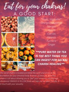 Sacral Chakra Healing Foods, Sacral Chakra Foods, Unblock Sacral Chakra, Sacral Chakra Meditation, Chakra Meditation Art