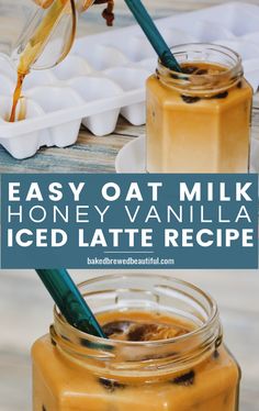 an easy oat milk honey vanilla iced latte recipe is the perfect way to start your morning