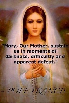 mary, our mother, susan us in moments of darkness, difficulty and apparent defect