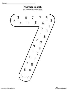 the number seven worksheet