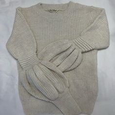 Brand New Never Worn! Brand Is Miss Selfridge Size 2/Small Knit Puff Sleeve Sweater With Stretch, Stretch Knit Puff Sleeve Sweater, Knit Puff Sleeve Stretch Sweater, Knit Stretch Puff Sleeve Sweater, Casual Knit Sweater With Balloon Sleeves, Textured Knit Puff Sleeve Sweater, Casual Ribbed Sweater With Balloon Sleeves, Casual Knitted Sweater With Puff Sleeves, Cozy Knit Sweater With Puff Sleeves