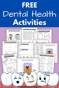 Teeth Kindergarten, Dental Health Books, Dental Health Preschool Activities, Health Activities For Kids, Dental Health Unit, Hygiene Lessons, Health Printables