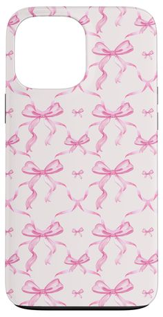 pink bows on white phone case for the samsung s7, available in multiple colors