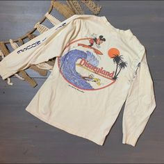 Vintage Disney Mickey And Donald Long Sleeve Shirt. Purchased From Fitdrip But Never Worn Out. Such A Cool Vintage Disney Piece! Vintage Disney Sweatshirt, Vintage Disney Shirts, Mickey And Donald, Disney Scrub Tops, Disney Hoodie, Mickey Sweatshirt, Yellow Crewneck, Disney Clothes, Disney Hoodies