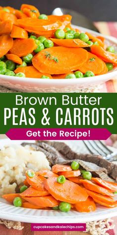 brown butter peas and carrots are the perfect side dish for thanksgiving dinner or brunch