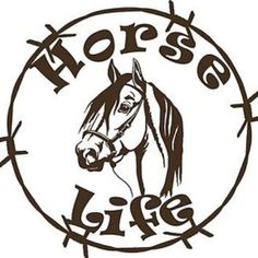 the horse life logo with barbed wire around it