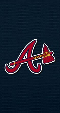 the atlanta braves logo on a blue background