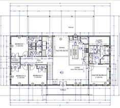 the floor plan for a house with blueprints